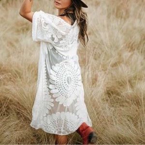 Indie Lace Duster Western Boho Top